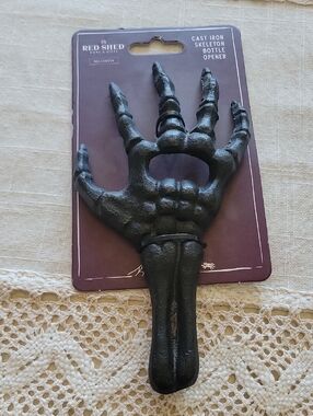 Cast Iron Skeleton Hand Bottle Opener